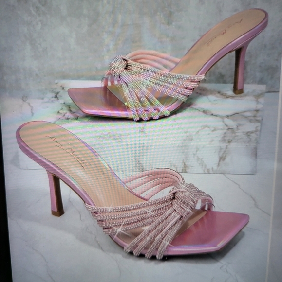 Rhinestone decor stiletto sandals - Picture 2 of 9